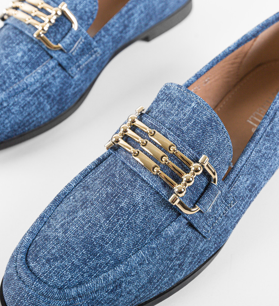 Poze Pantofi Casual dama Chivi Albastri DePurtat
