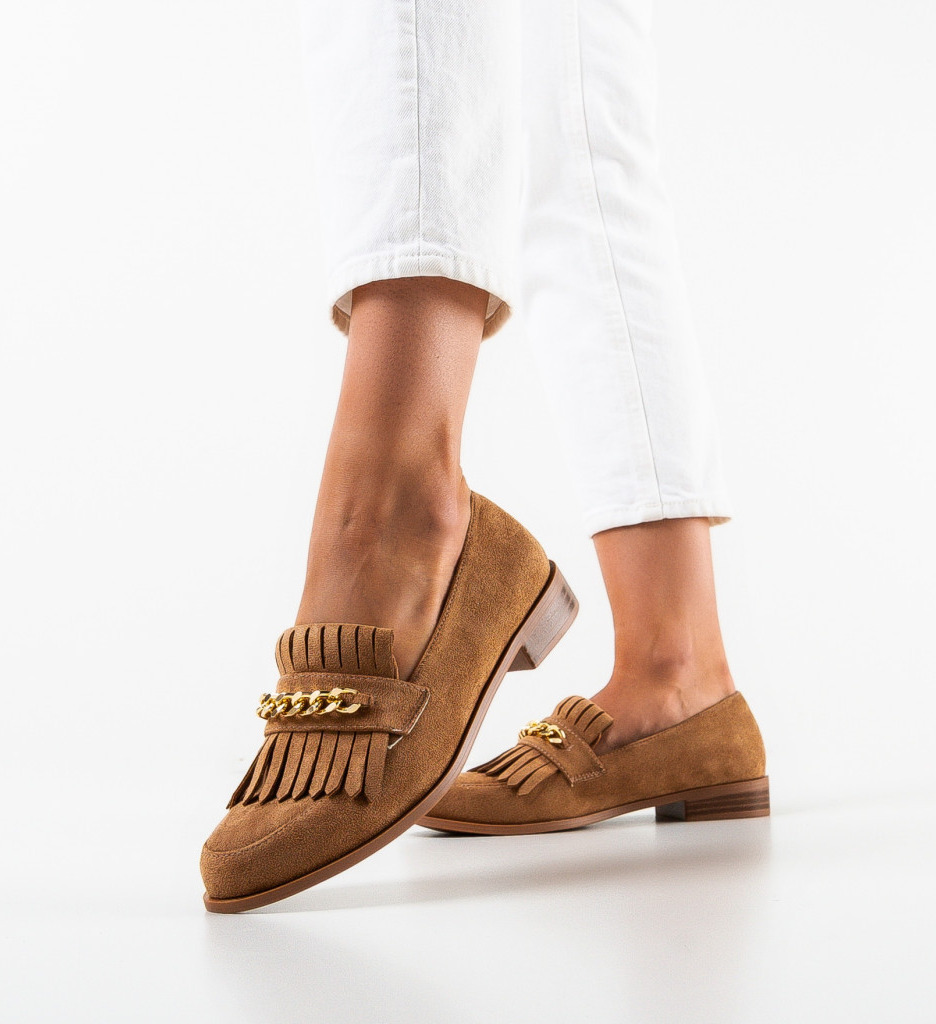 Pantofi casual dama cizo camel