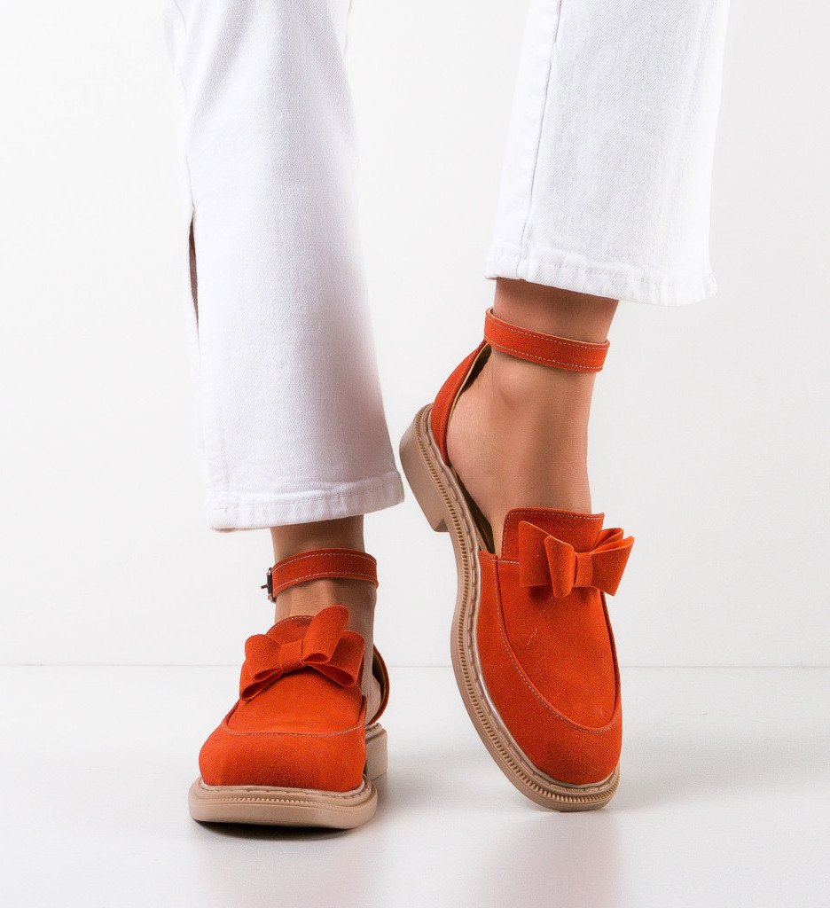Pantofi casual dama tolda portocalii