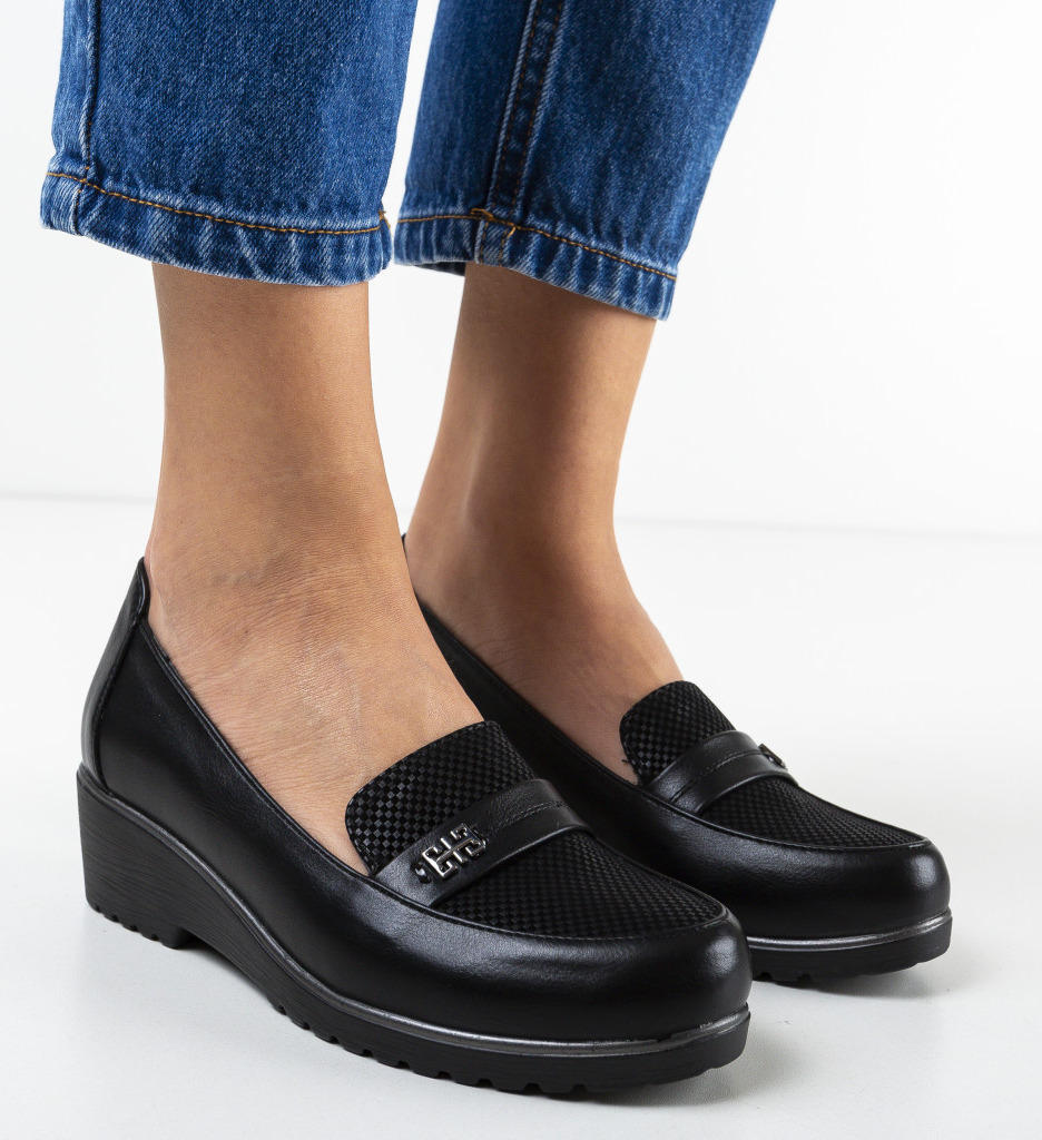 Pantofi casual marace negri