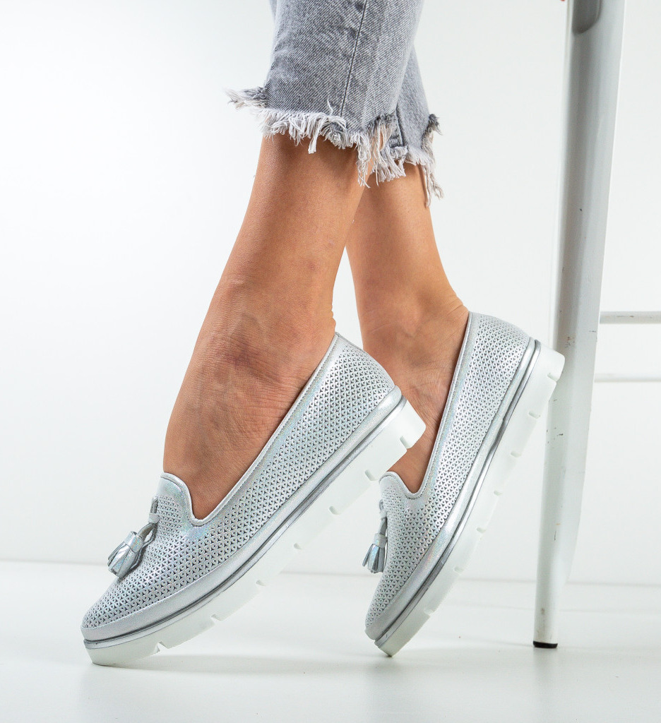 Pantofi Casual Piers Argintii
