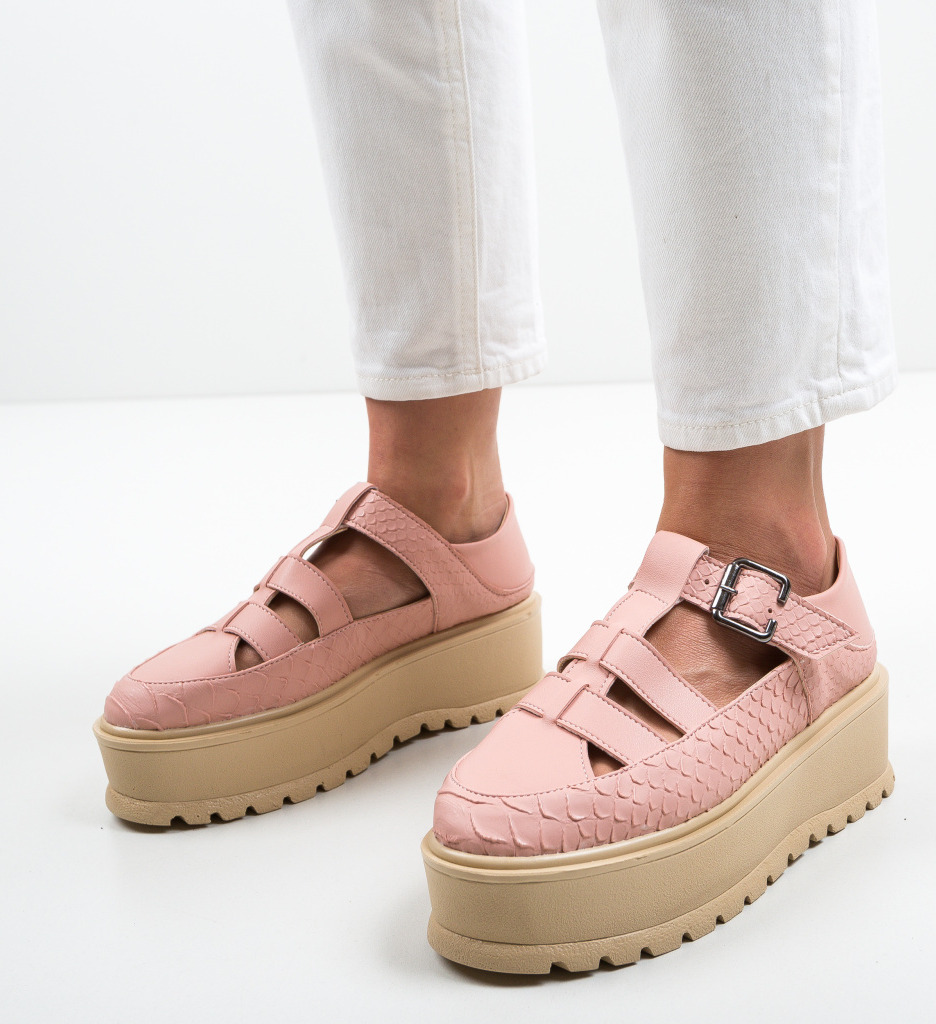 Pantofi casual ramada roz 2