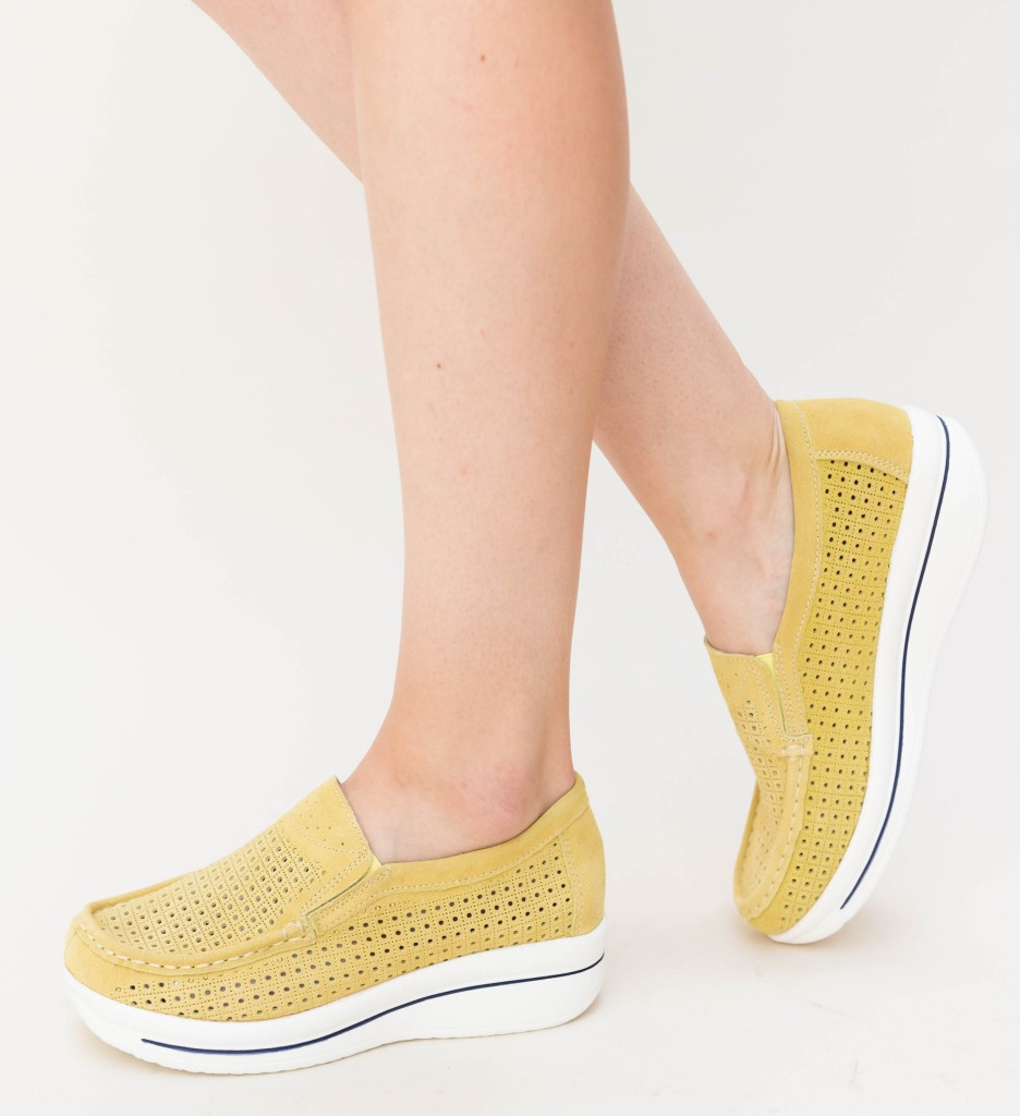 Poze Pantofi Casual Sista Galbeni depurtat.ro 