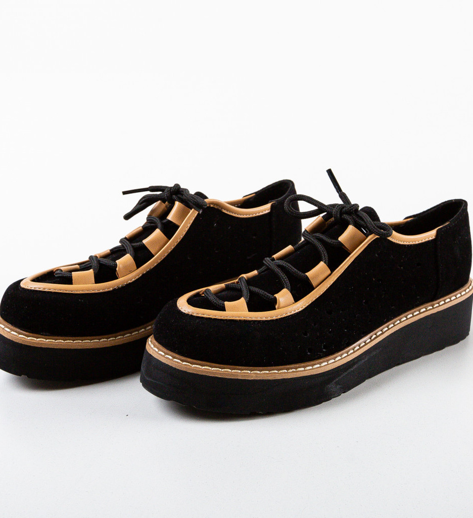 Poze Pantofi Casual Traiv Negri 2 DePurtat