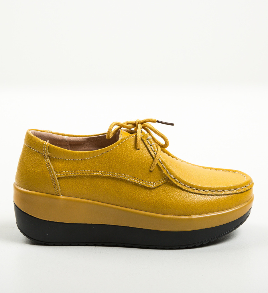 Poze Pantofi Casual Vlasta Galbeni depurtat.ro 