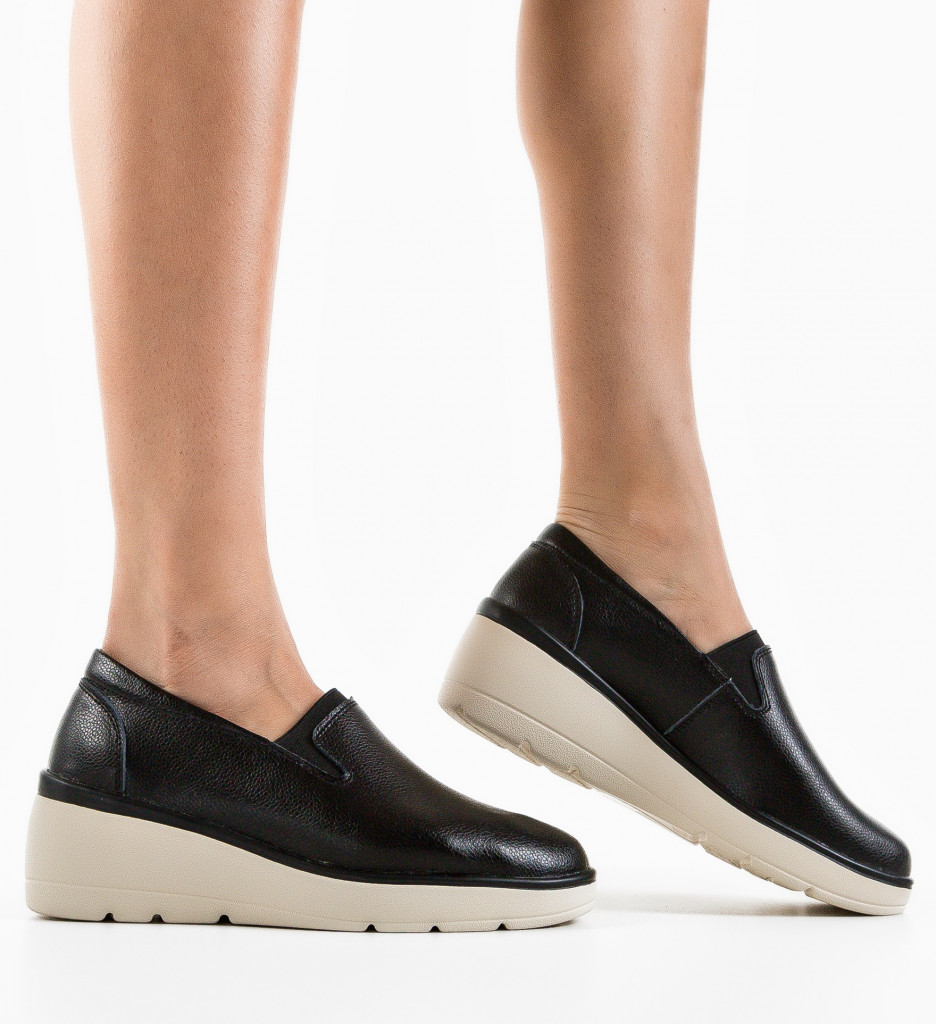 Poze Pantofi Casual Yanam Negri DePurtat