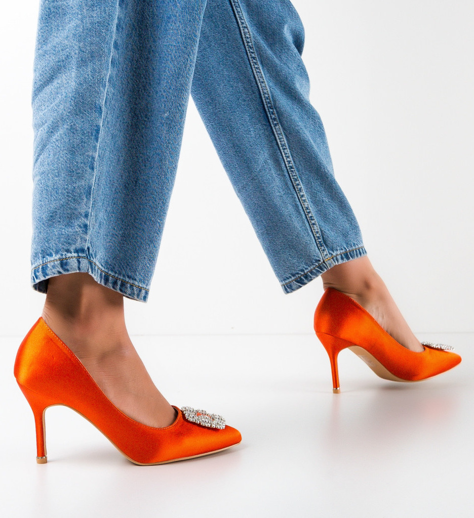 Pantofi dama storey portocalii