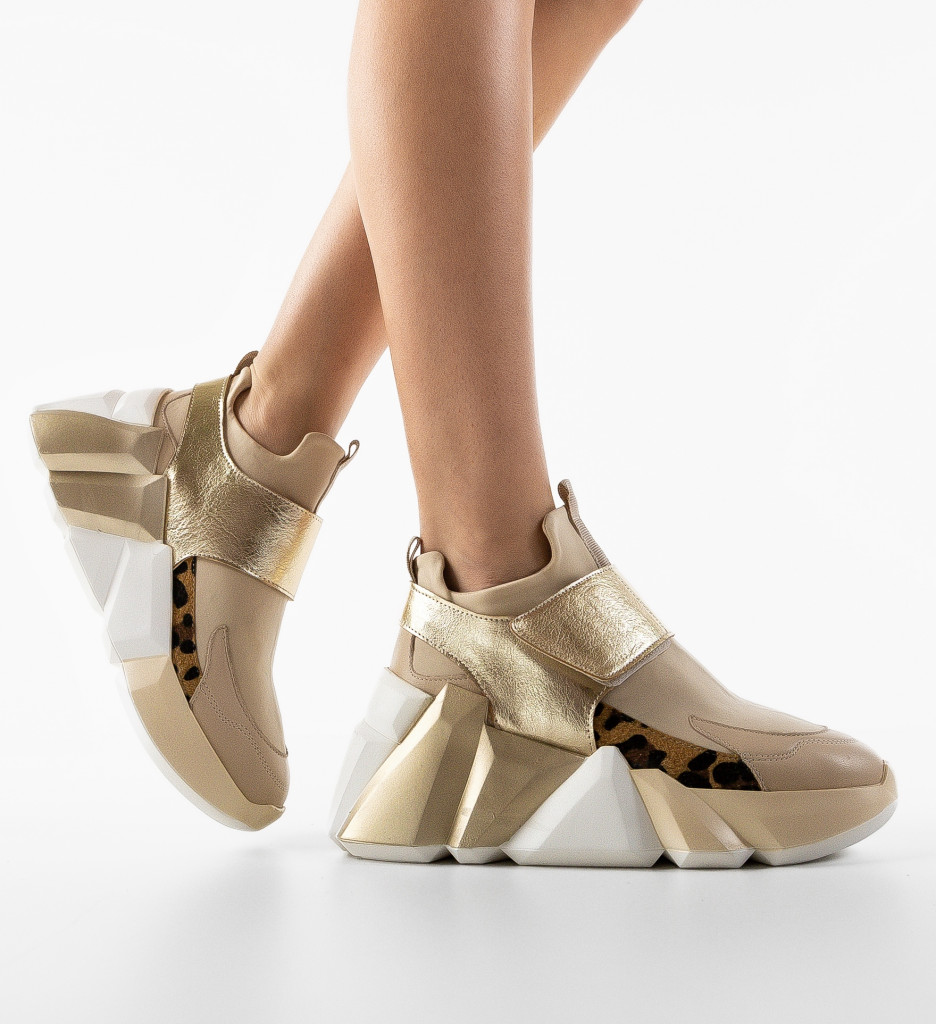 Poze Sneakers dama Bonbo Bej 2 DePurtat