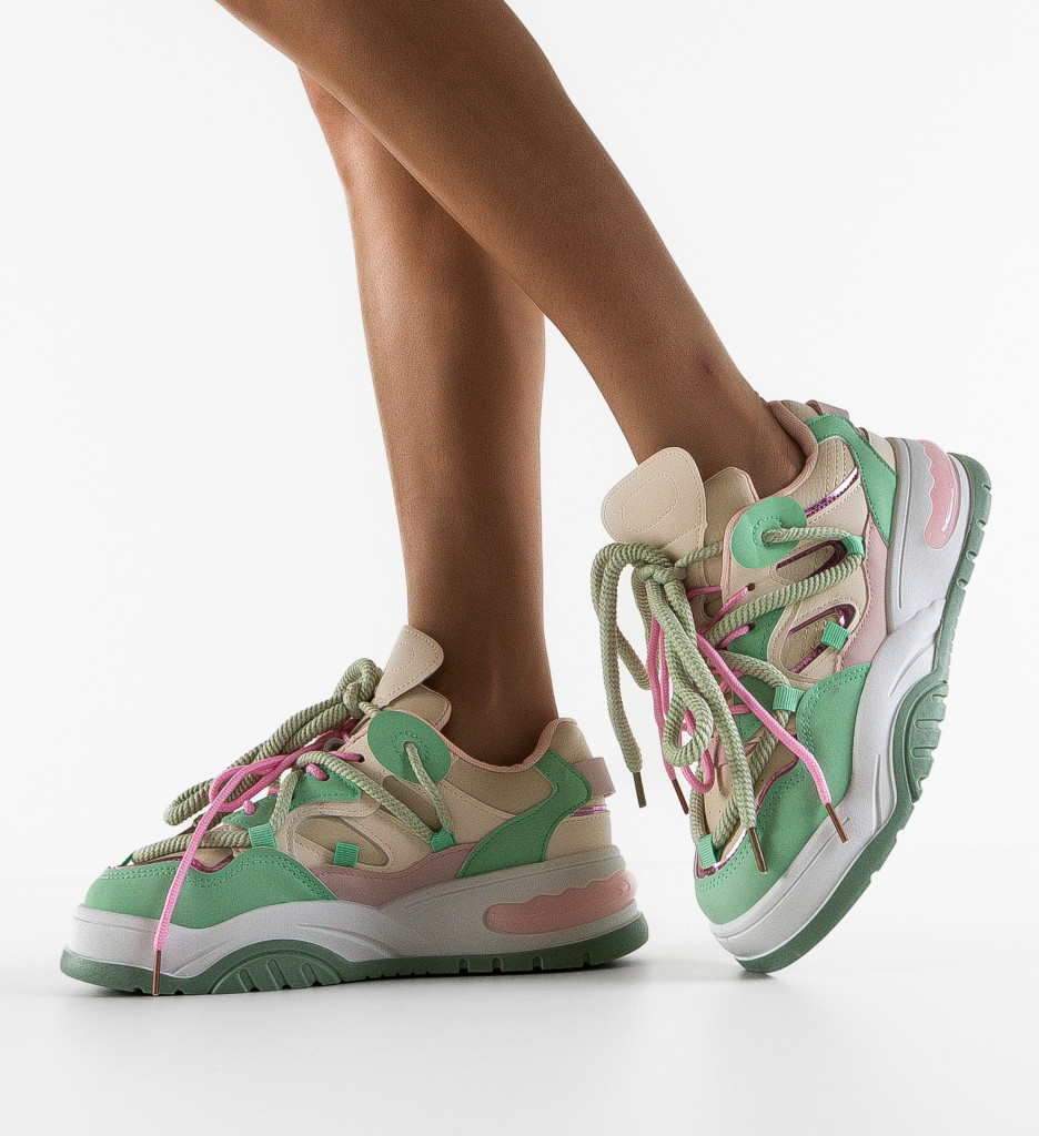 Poze Sneakers dama Godavari Verzi DePurtat