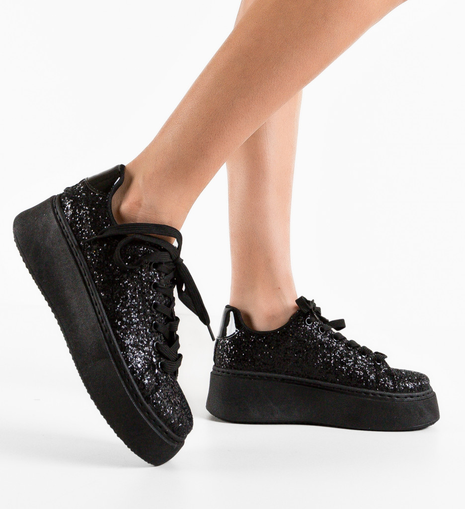 Sneakers dama nisipo negri 2
