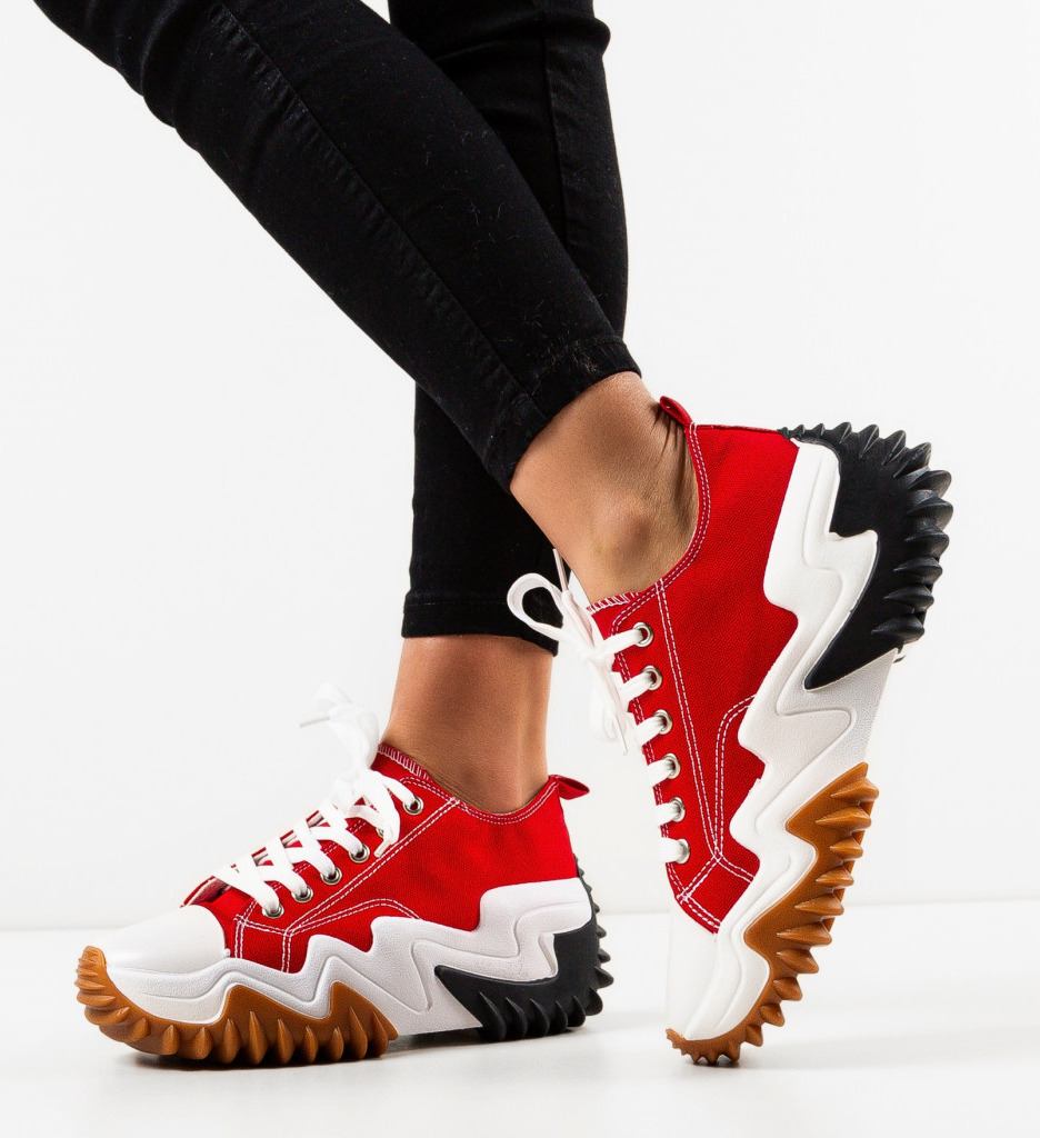 Sneakers dama parker rosii