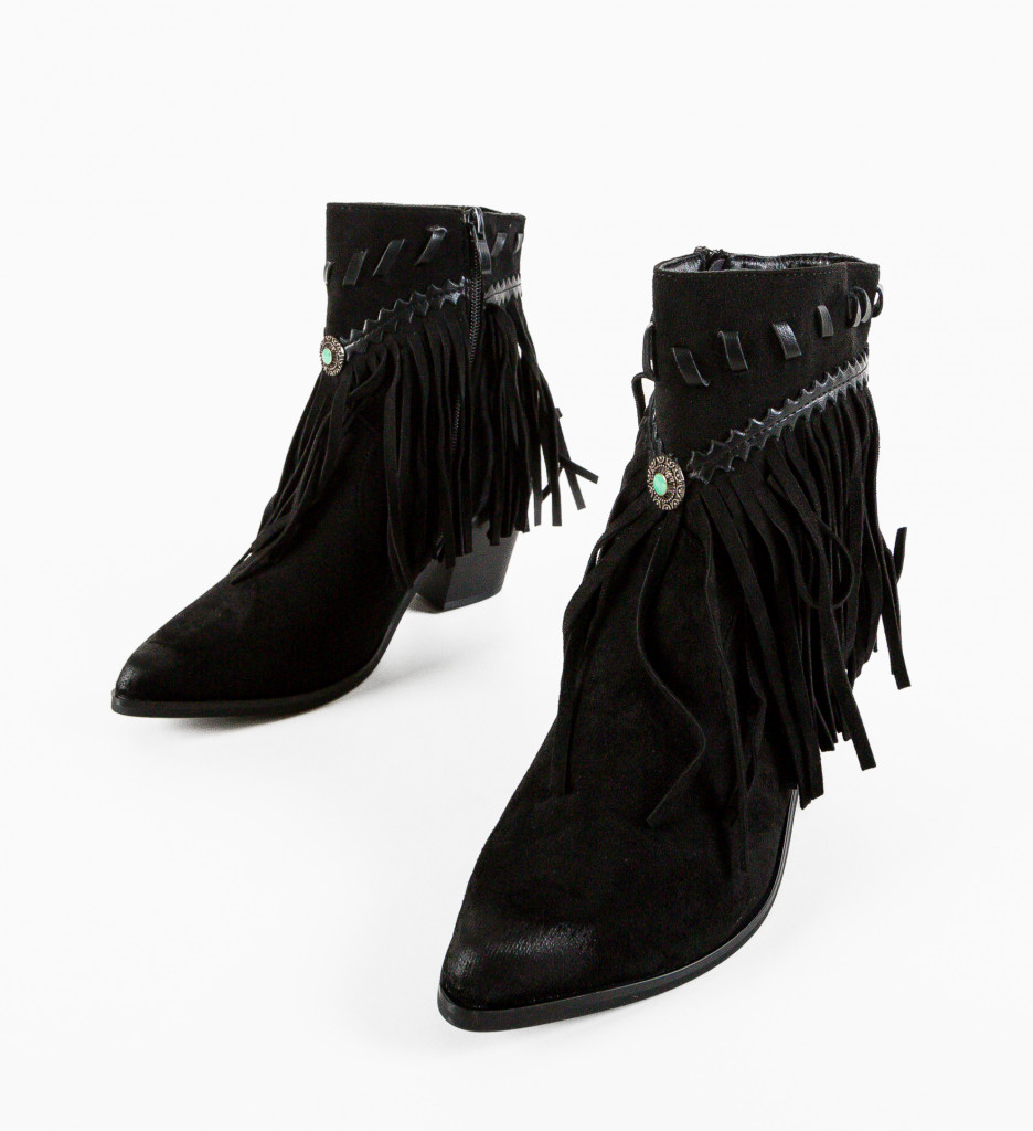 Poze Botine dama Kunzit Negre DePurtat