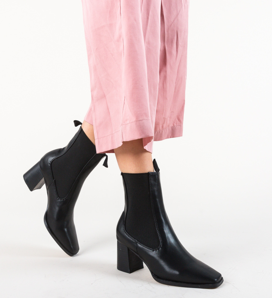 Poze Botine Peach Negre depurtat.ro 