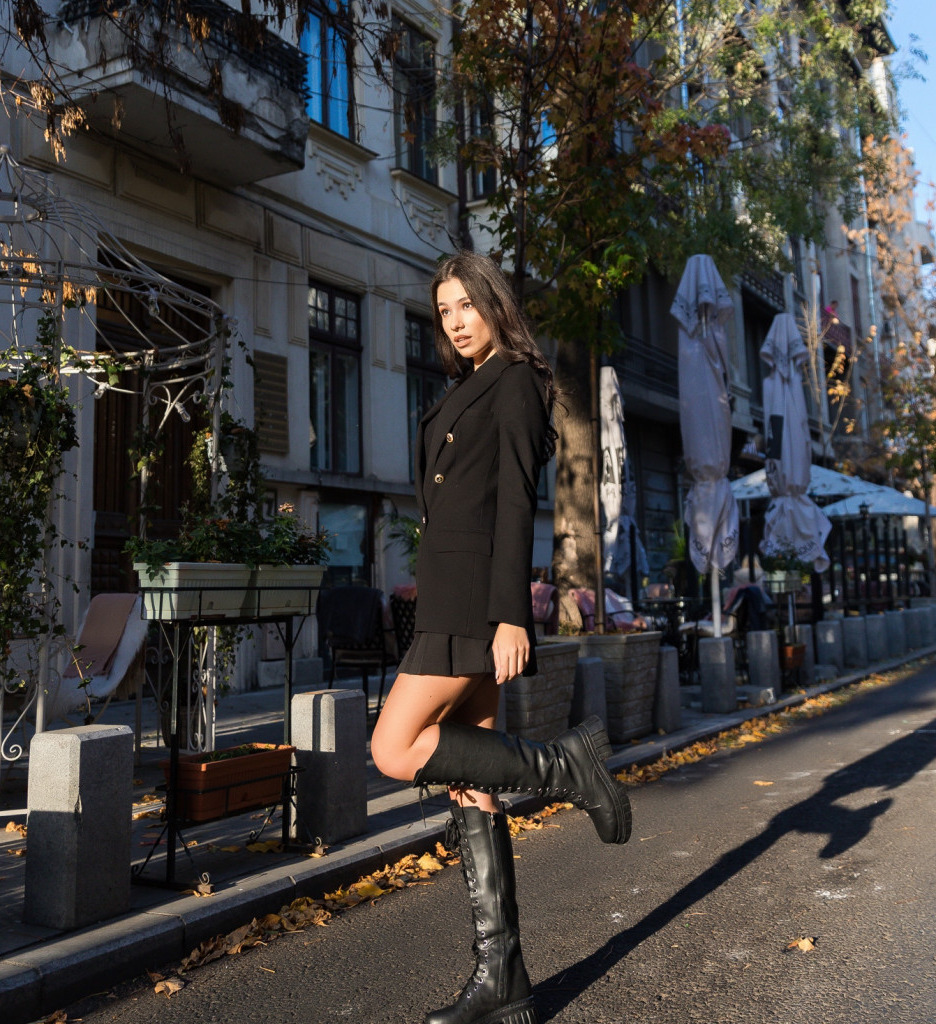 Cizme dama ramanez negre