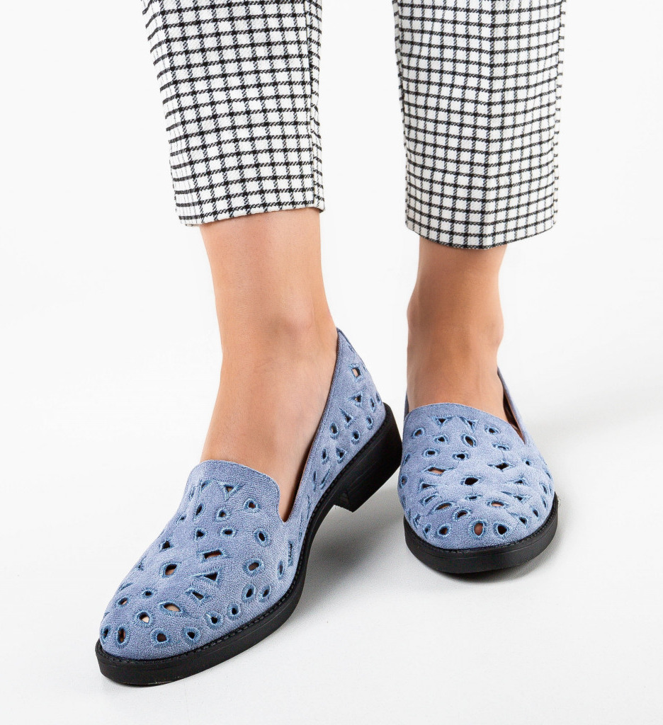 Poze Pantofi casual dama Lympas Albastri DePurtat