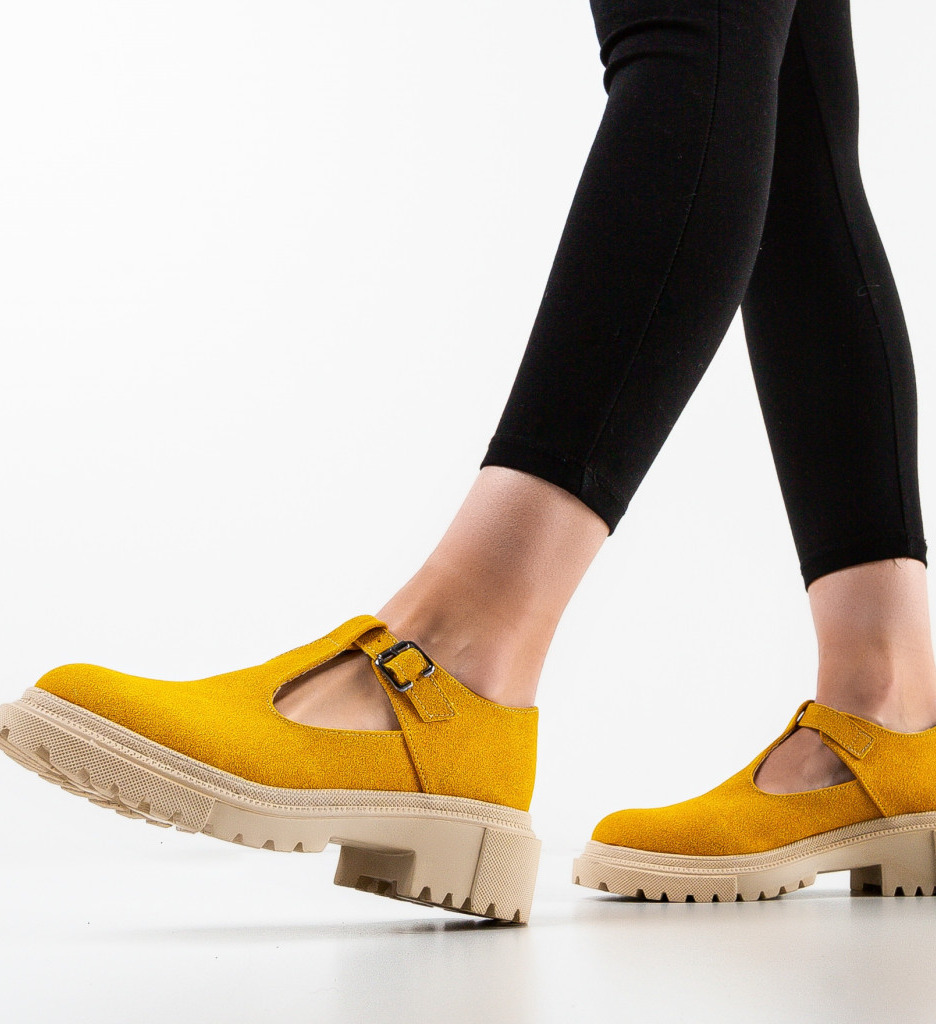 Pantofi casual dama okamaj galbeni