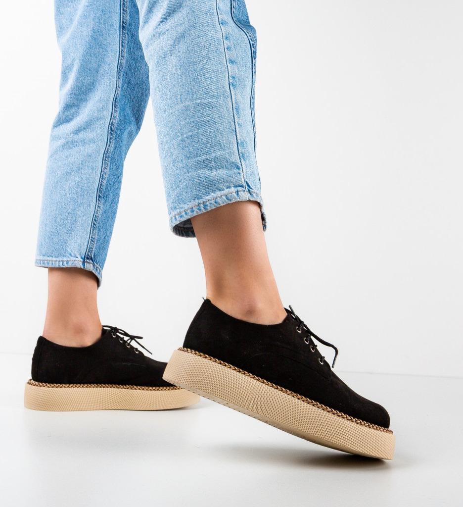 Pantofi casual dama vacsy negri