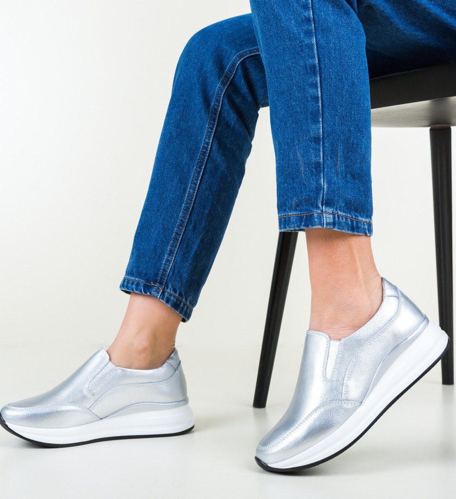 Pantofi Casual Gemma Argintii