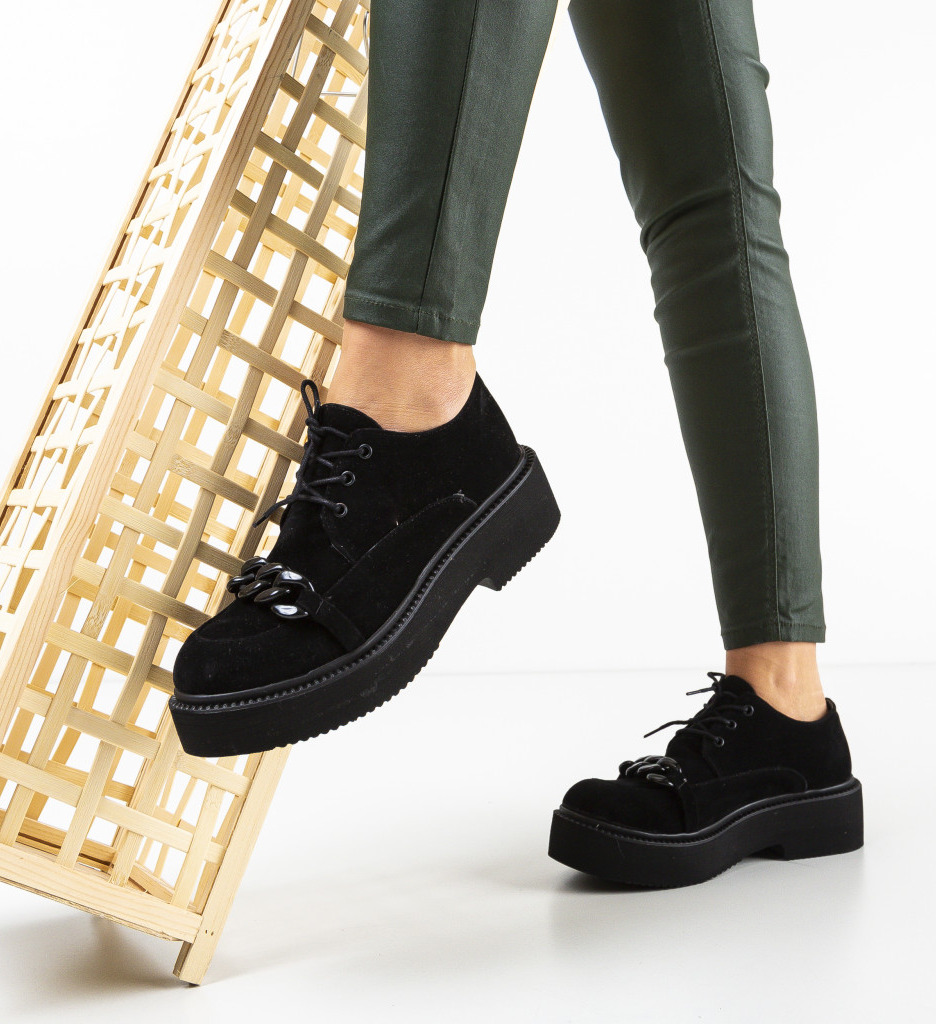 Pantofi casual mother negri