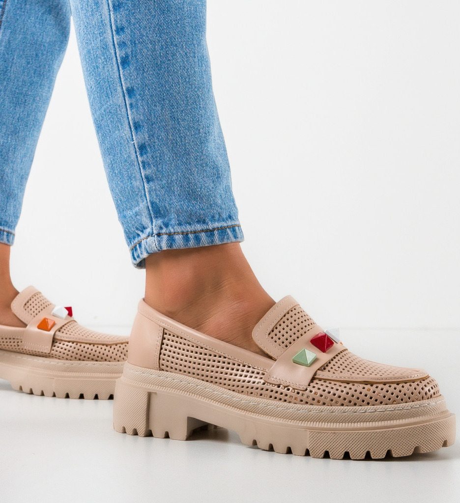 Pantofi casual naer bej