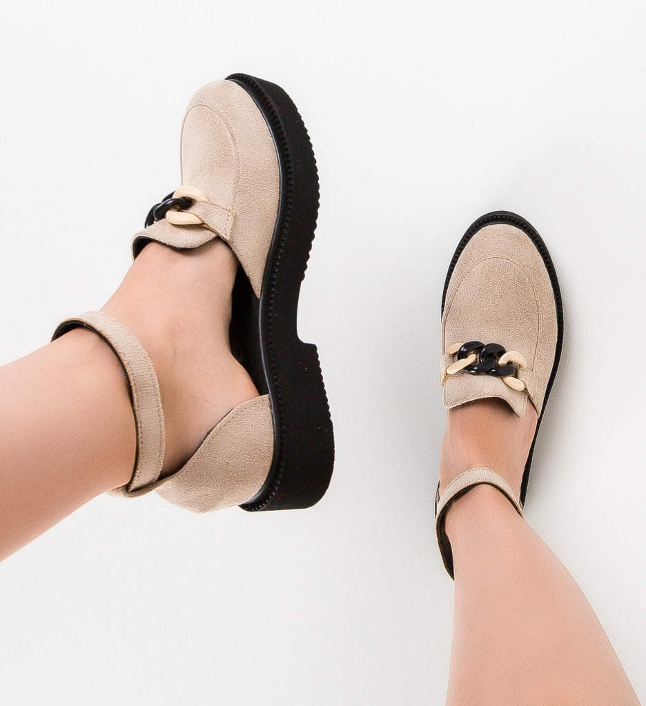 Pantofi casual tyner bej