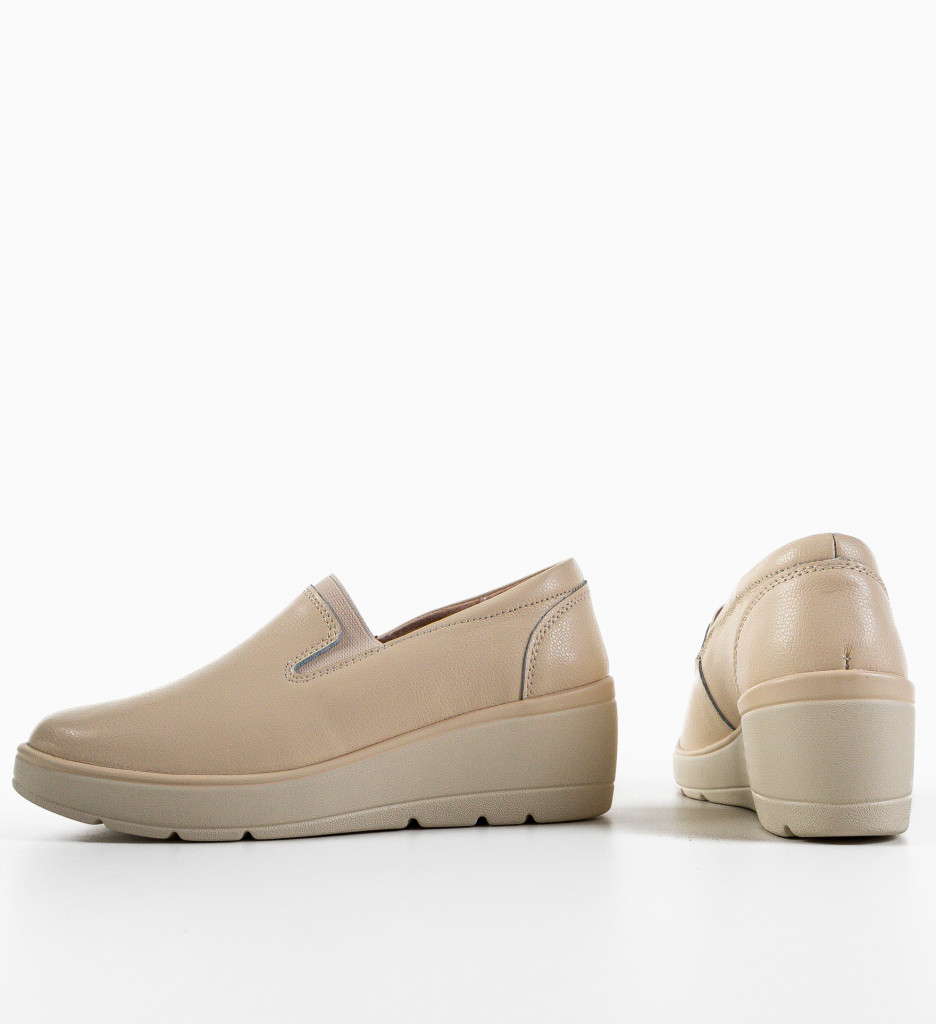 Poze Pantofi Casual Yanam Bej DePurtat