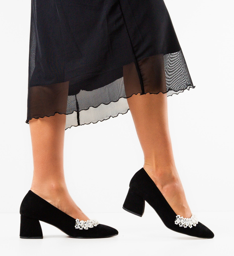 Pantofi dama perly negri