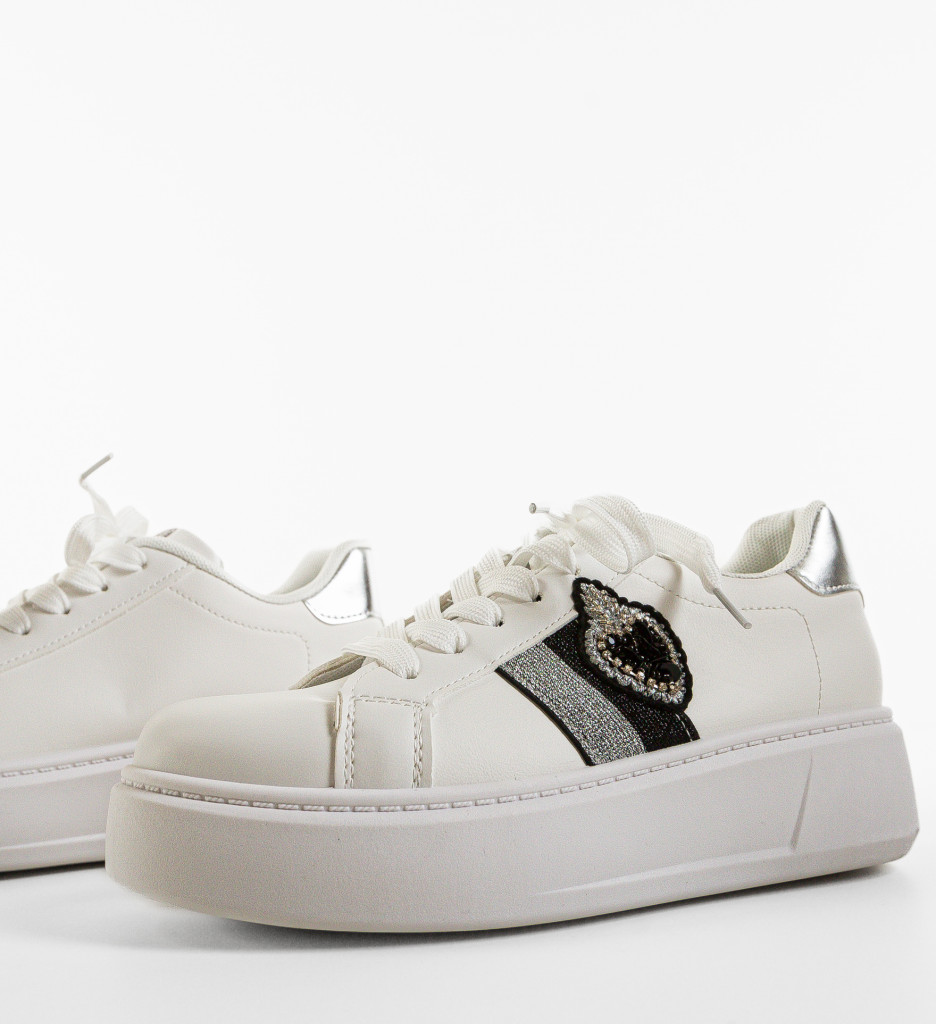 Poze Pantofi Sport Keira Albi DePurtat