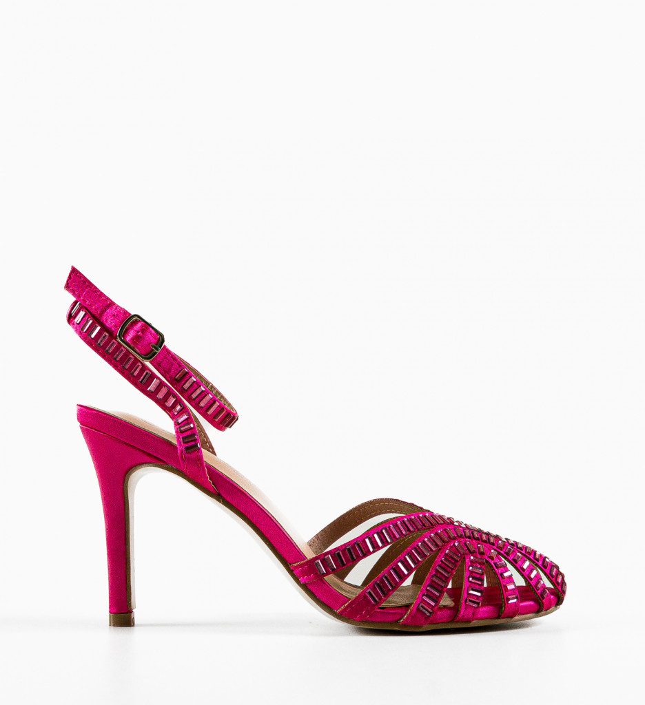 Poze Sandale cu toc Ramire Fuchsia DePurtat