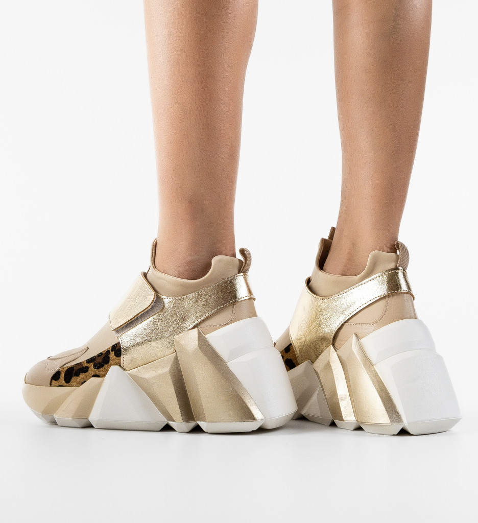 Poze Sneakers dama Bonbo Bej 2 DePurtat