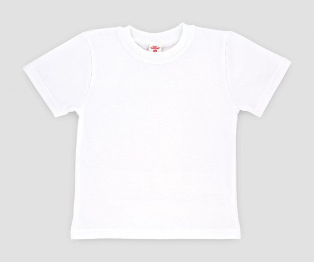 Tricou alb din bumbac pentru copii