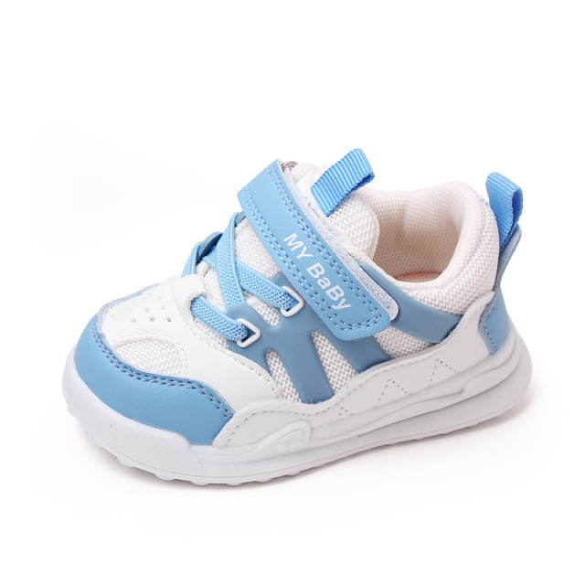 Superbaby Adidasi albi cu bleu pentru copii - my baby