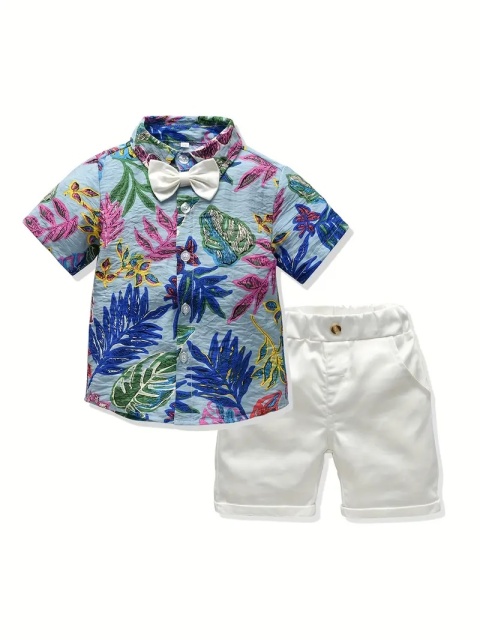 Costumas de vara pentru baietei - Colored leaf