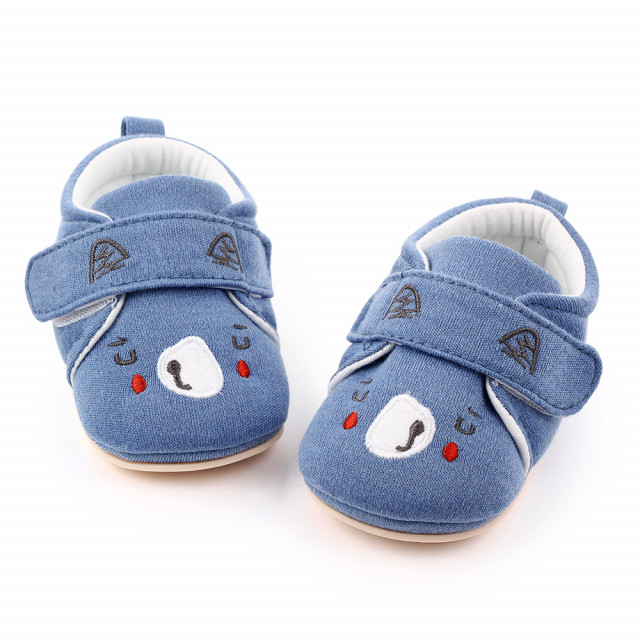 Superbebeshoes Pantofiori albastri pentru baietei - teddy