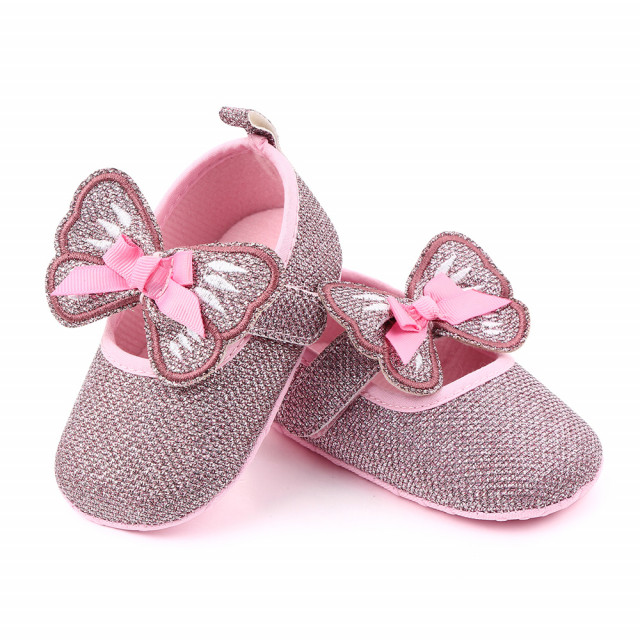 Superbaby Pantofiori roz pentru fetite - fluturas
