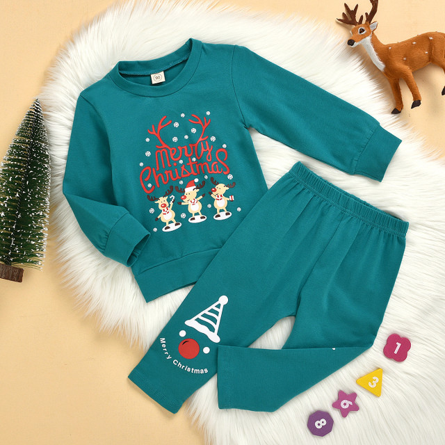 Superbaby Pijama turqoise pentru copii - merry christmas