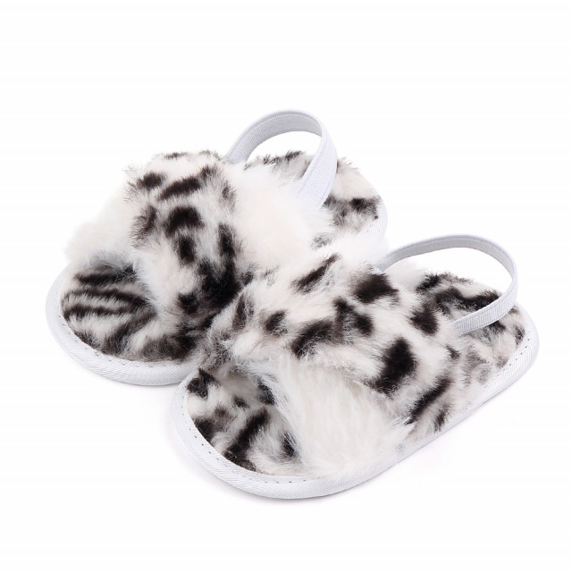 Sandalute cu imprimeu leopard - Pufosila