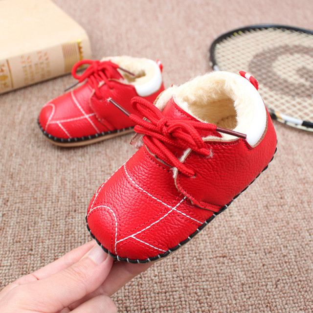 Pantofiori rosii imblaniti pentru fetite - bella