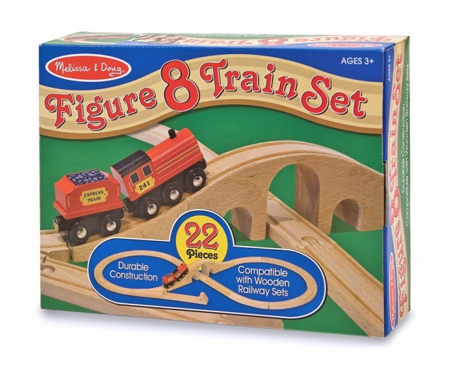 Tren lemn si Circuit 8 Melissa and Doug