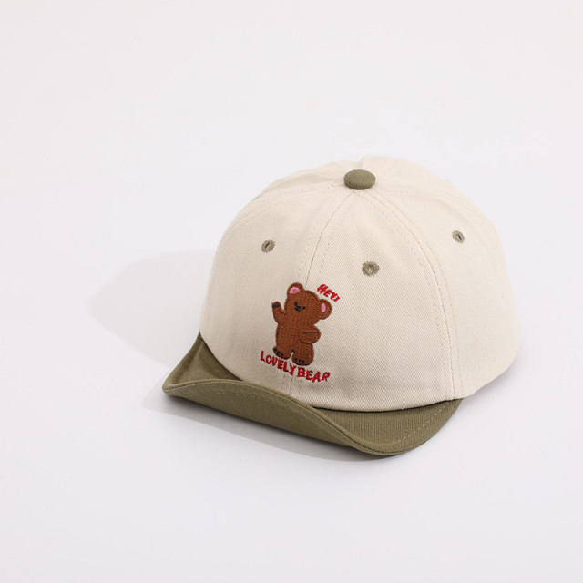 Sapca crem cu cozoroc moale kaky - Lovely bear