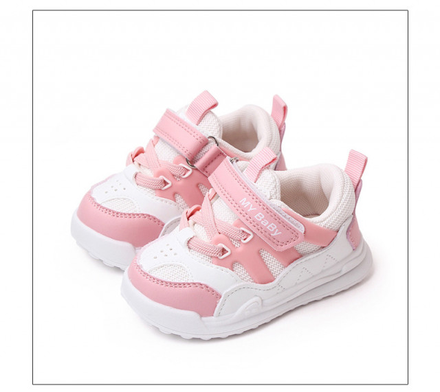 Superbaby Adidasi albi cu roz pentru fetite - my baby