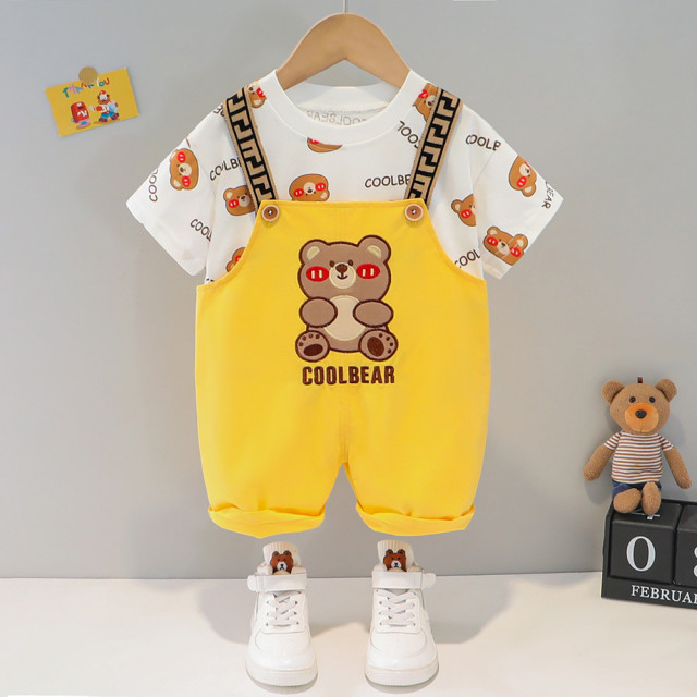 Costumas pentru baietei cu salopeta - Cool bears