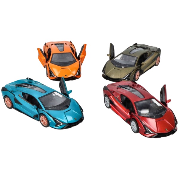 Masinuta Lamborghini Sian, die-cast, scara 1 la 40, lungime 12.5 cm