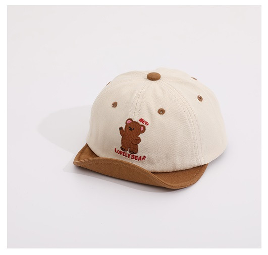 Sapca crem cu cozoroc moale maro - Lovely bear
