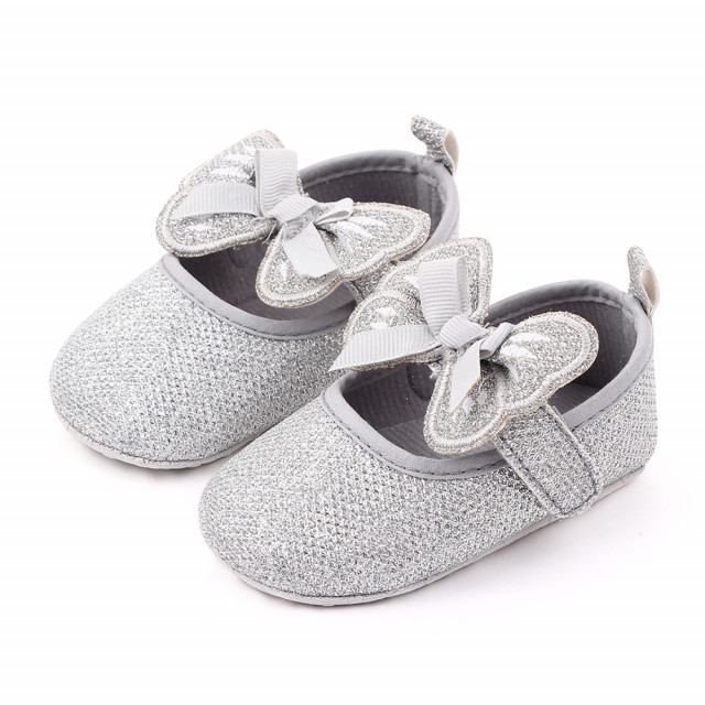 Superbaby Pantofiori sidefati pentru fetite - fluturas