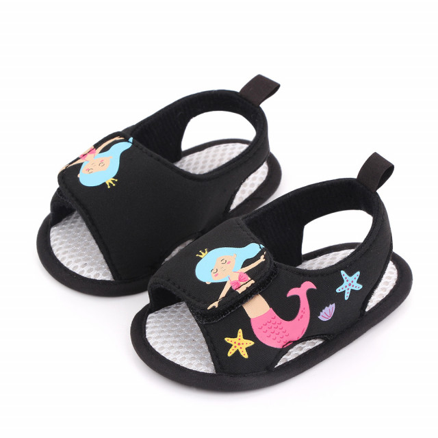Sandalute negre pentru fetite - sirena