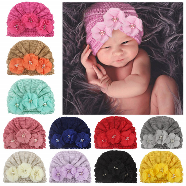 Caciulita tip turban cu floricele