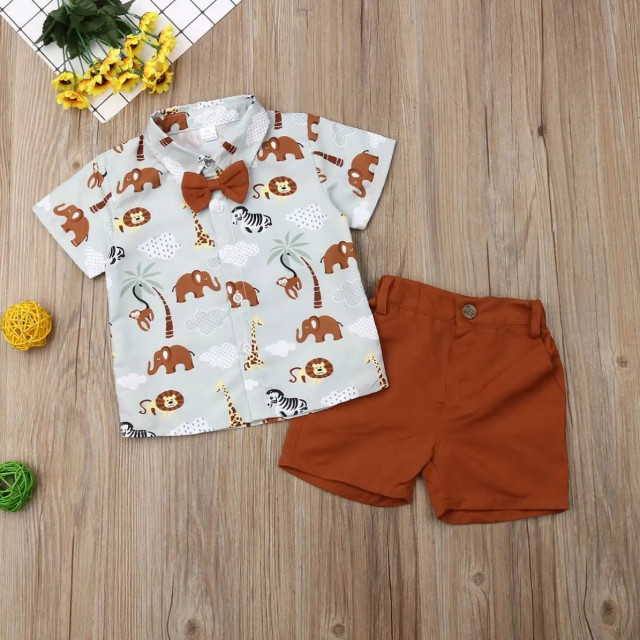 Costumas de vara pentru baietei - Jungle animals