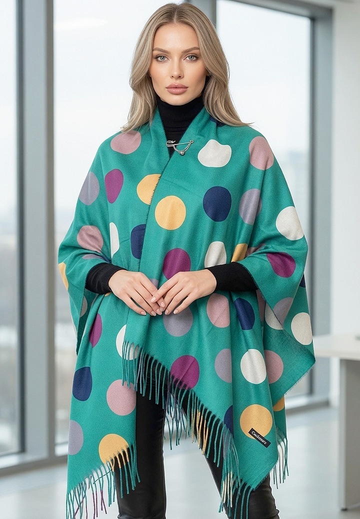 cadou copii 1 an Esarfa Groasa Casmir + Brosa CADOU 6653-10
