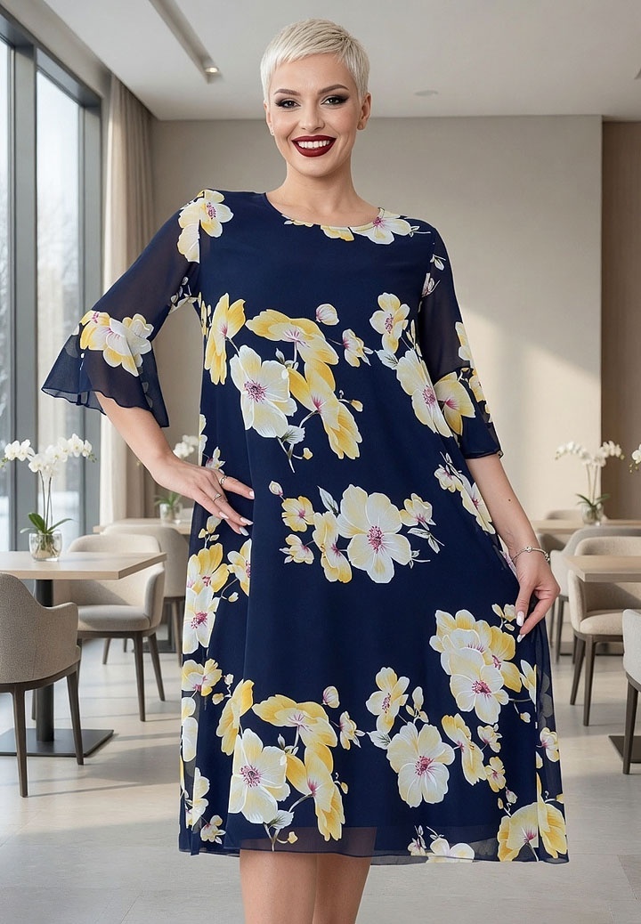 rochii clopot Rochie Din Voal Azure Belinda 13